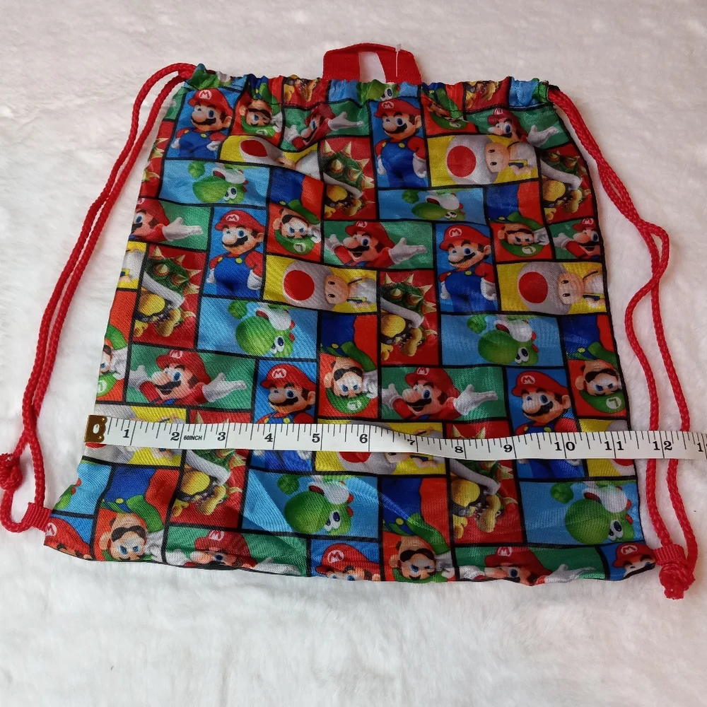 Super Mario Bros Bioworld Drawstring Backpack